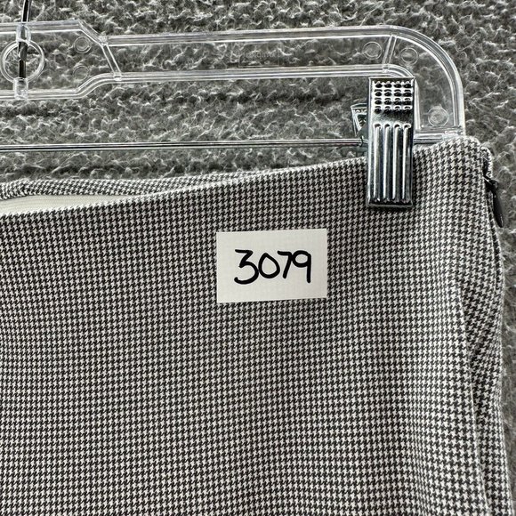 LOFT Pants Women's 0 Gray Stretch Hounds Tooth Ankle Zip Casual Pants Ladies 0 - Picture 14 of 14